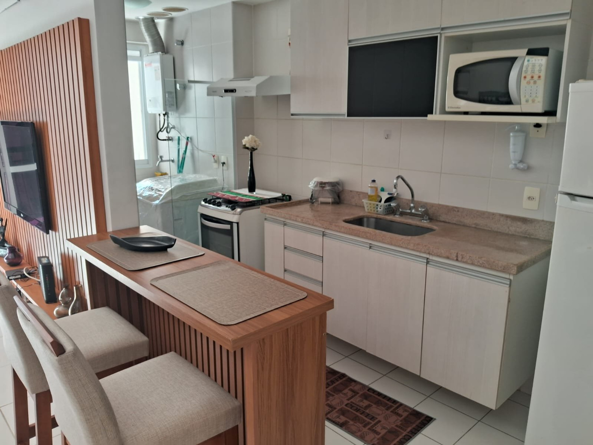 Kitchen with countertop and appliances