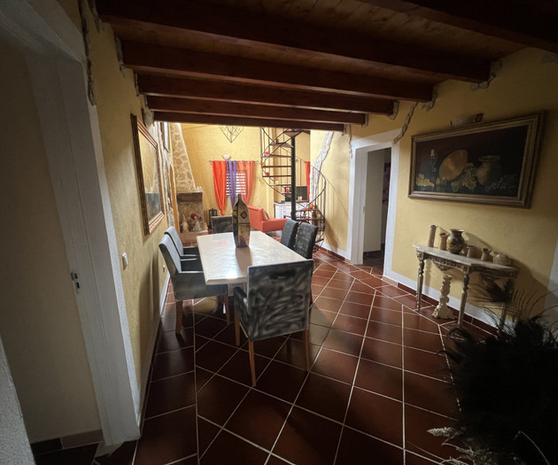4T House with a camin, big pool + BBQ place