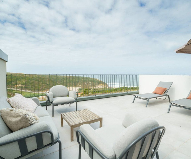 Terrace seating with sea view
