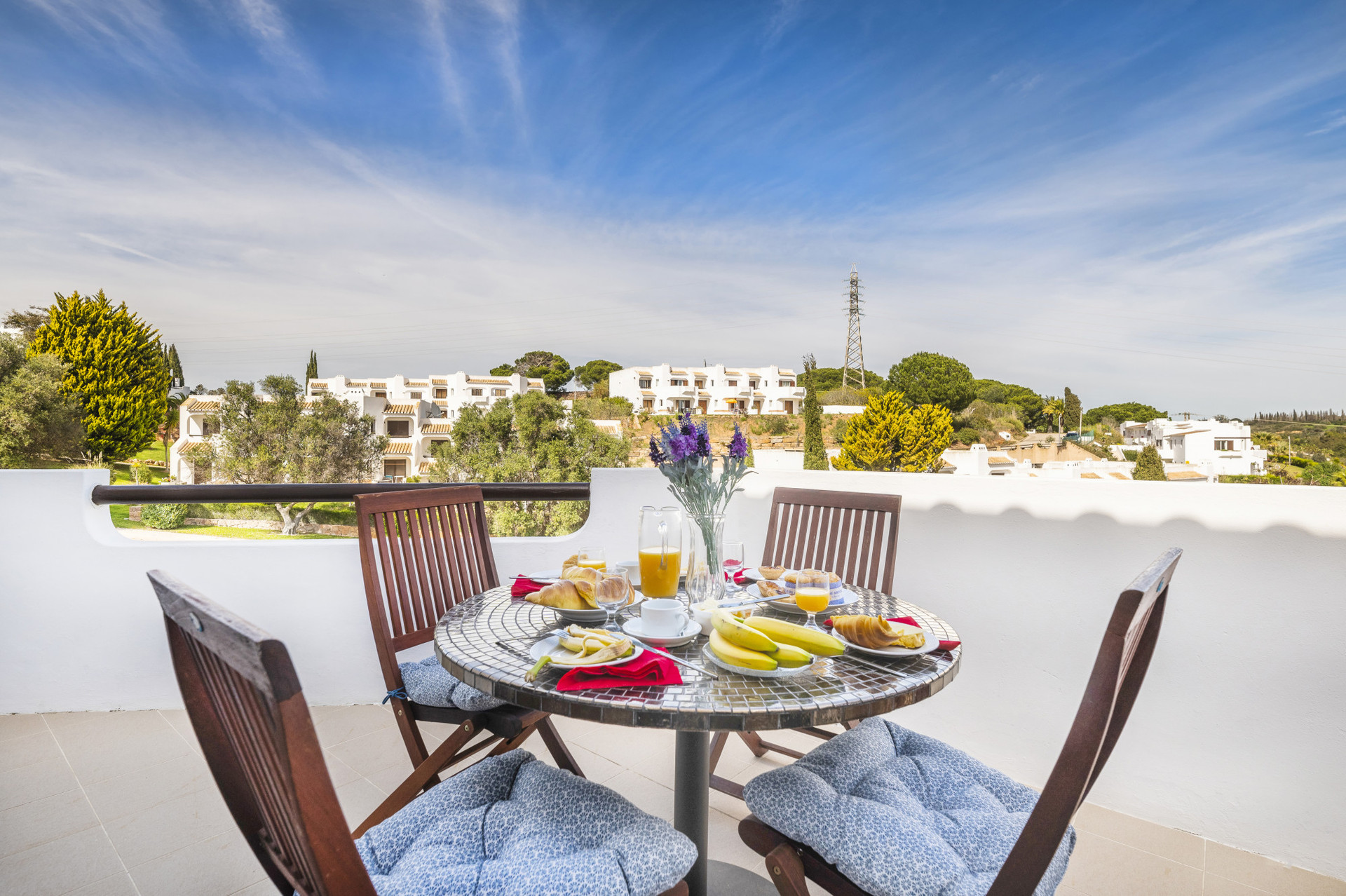 Balcony with Dining Table and Hammock