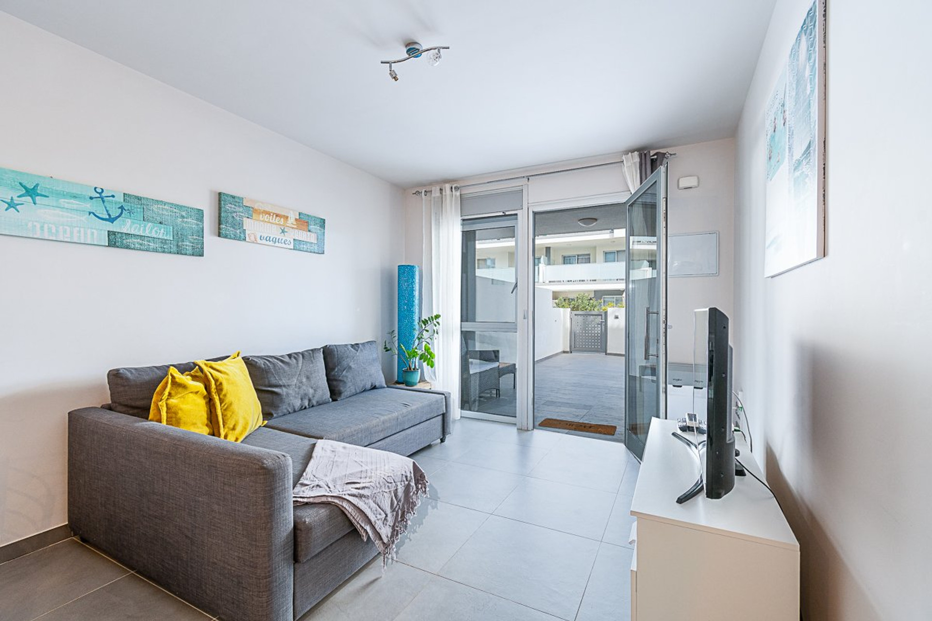 Living room with terrace access