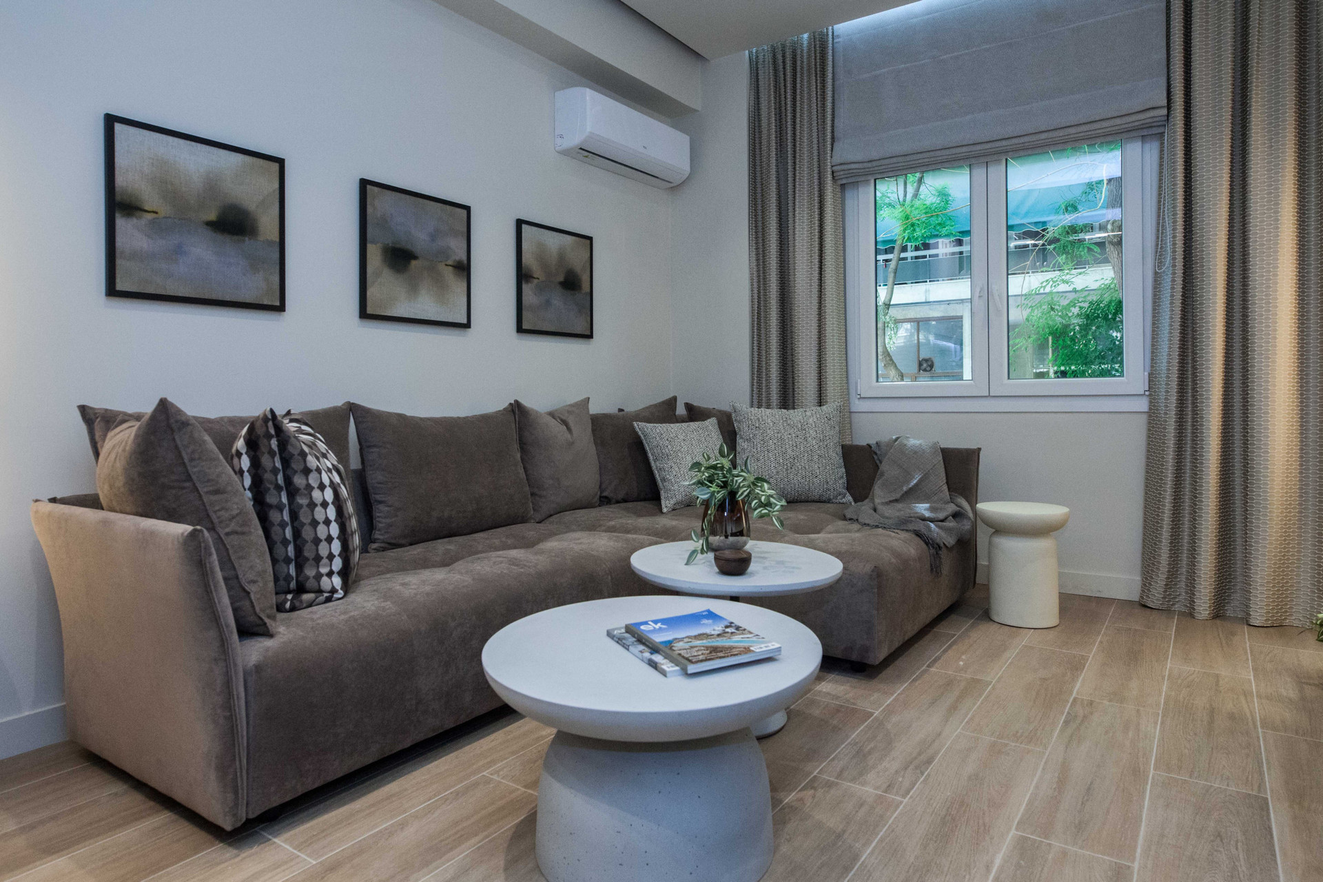 Cozy living room with sectional sofa