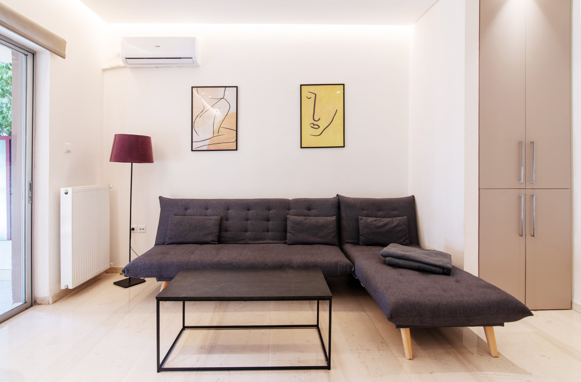 Living room with sectional sofa