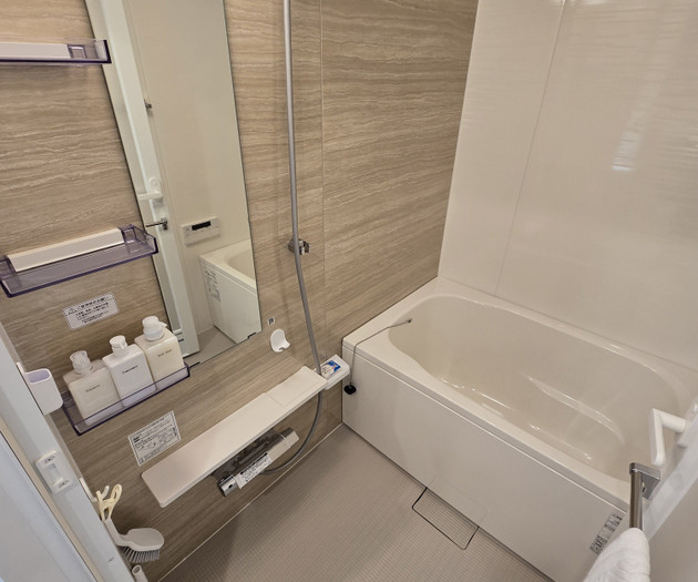 Bathtub and shower area