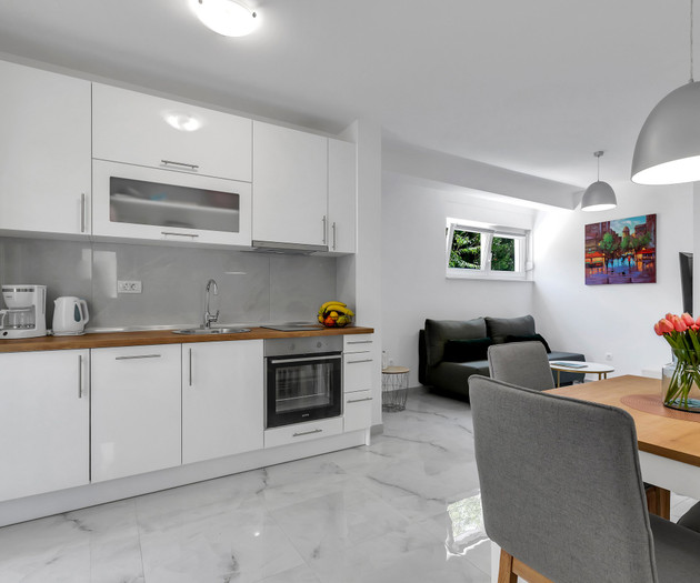 Kitchen open to living room
