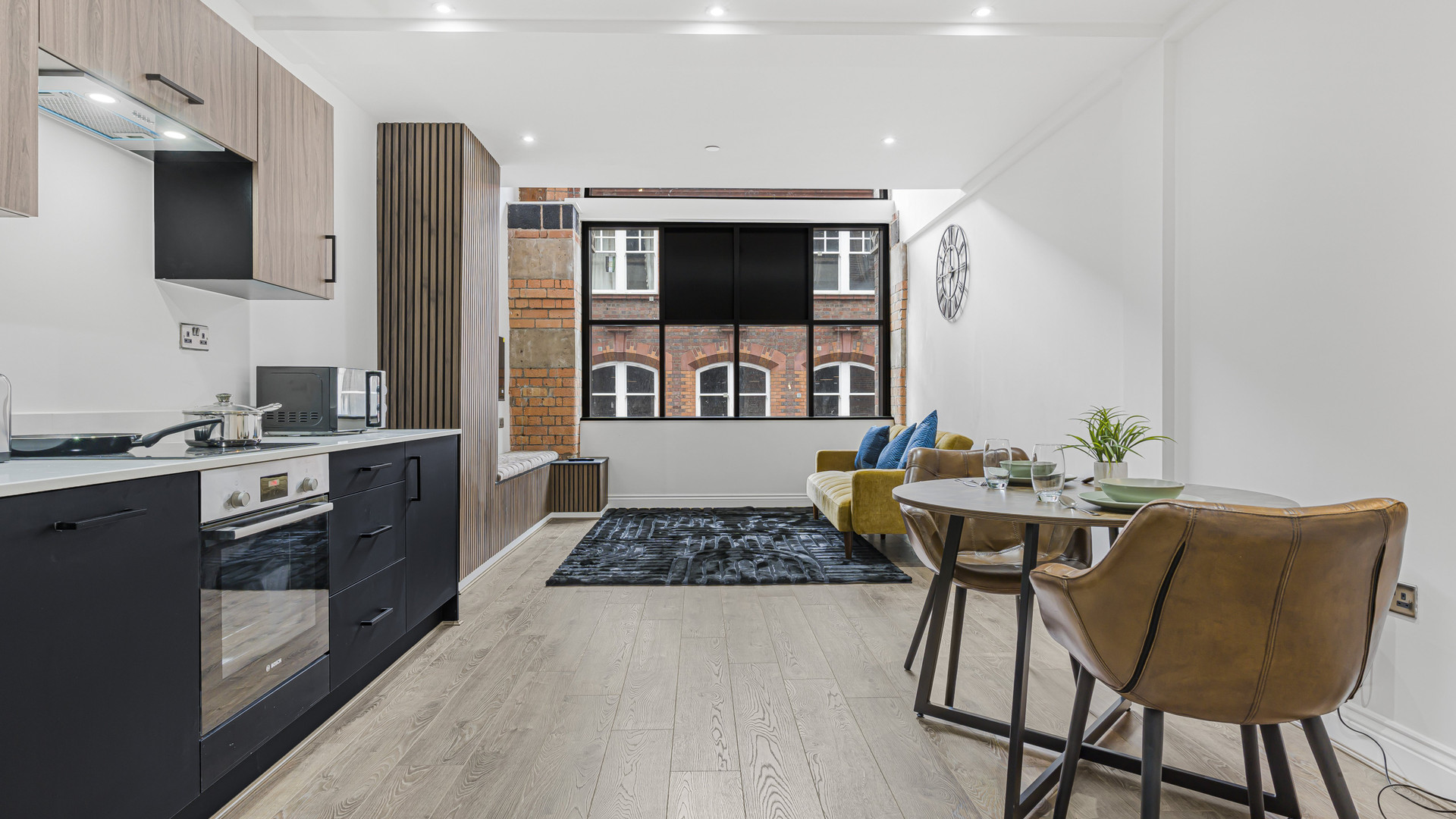 Open plan kitchen living dining