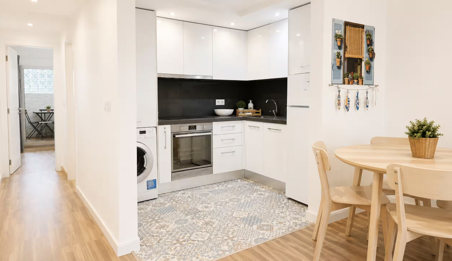 Kitchen and dining area