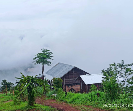 Dala Hut wooden house on the mountain,Phuruea Loei