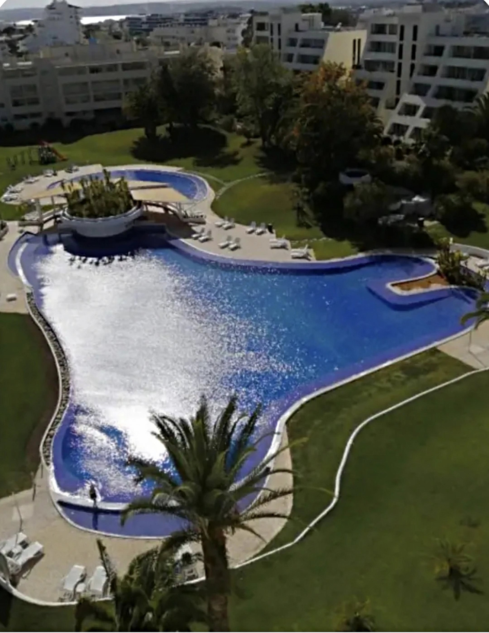 Aerial view of pool