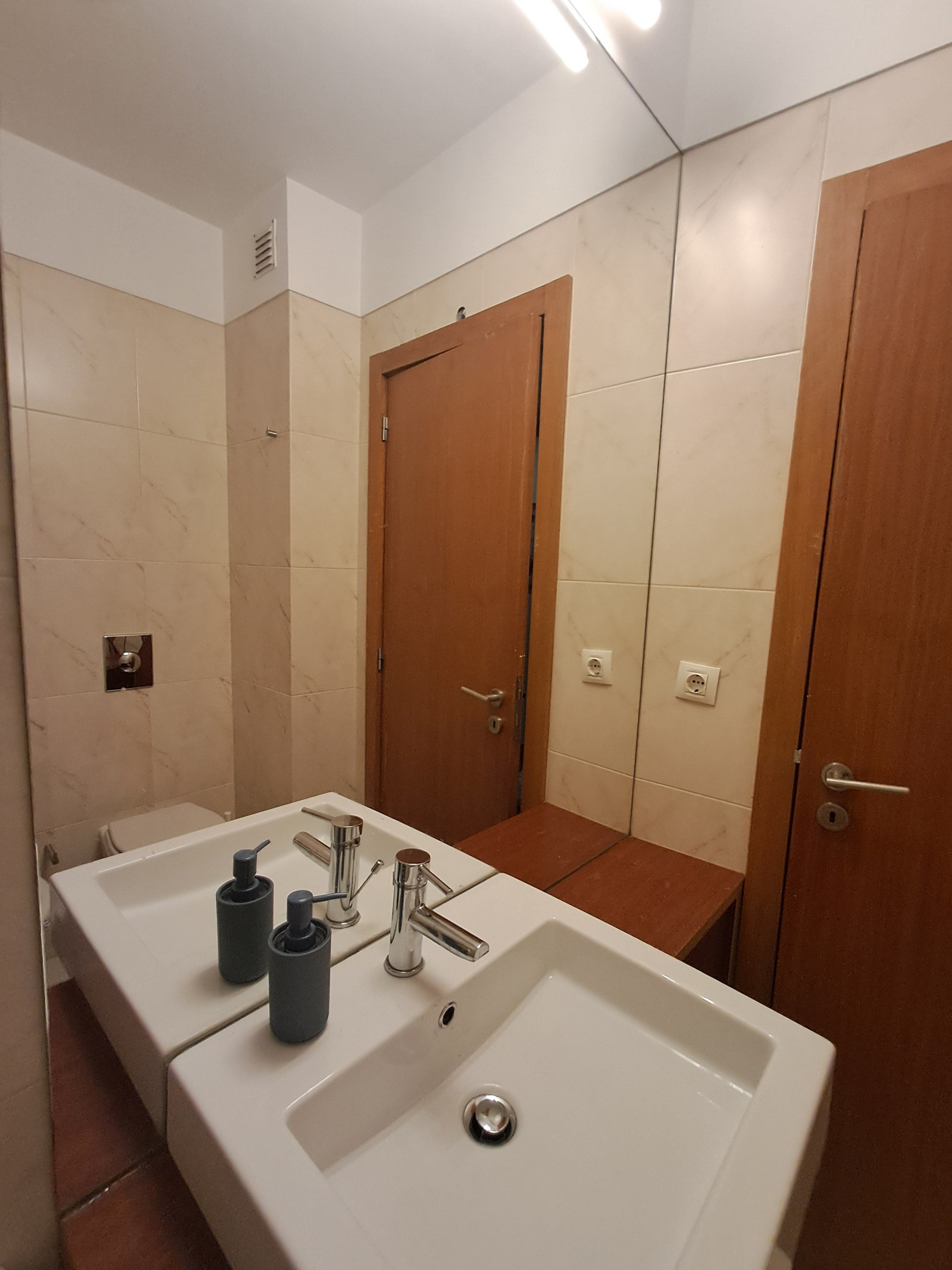 Bathroom double sink area