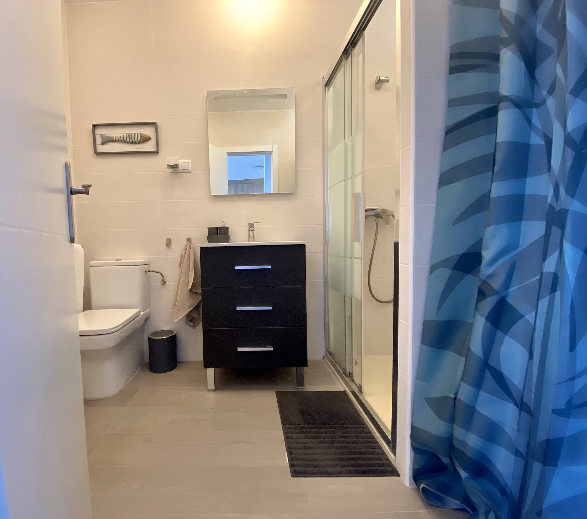 Modern bathroom with shower