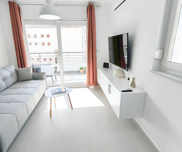 Living room with sofa and TV