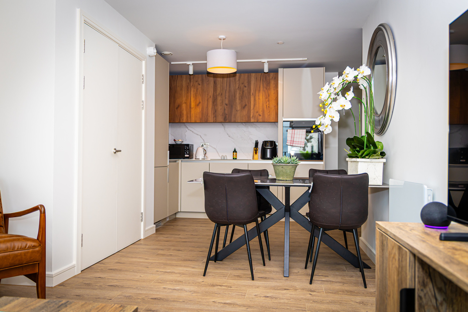 Kitchen and dining area