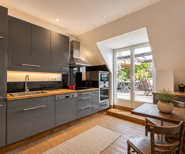 Kitchen with terrace access