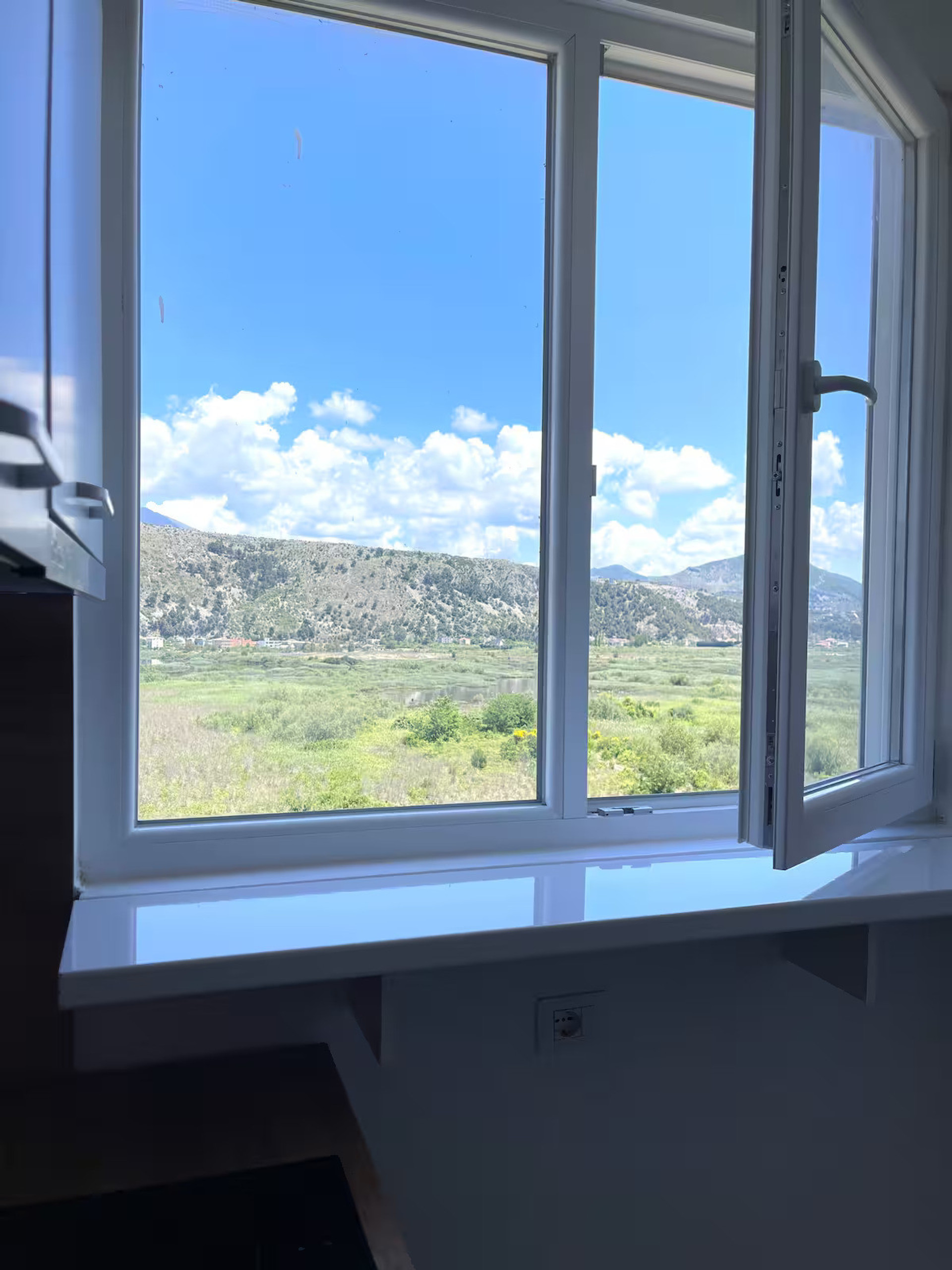 Window with mountain and nature view