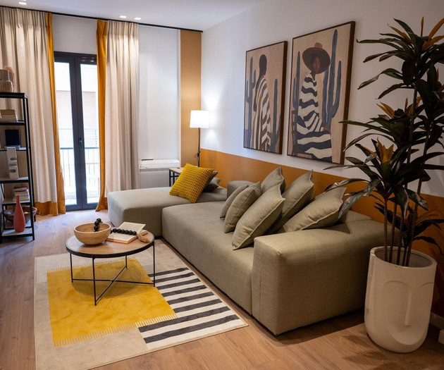 Cozy living room seating area