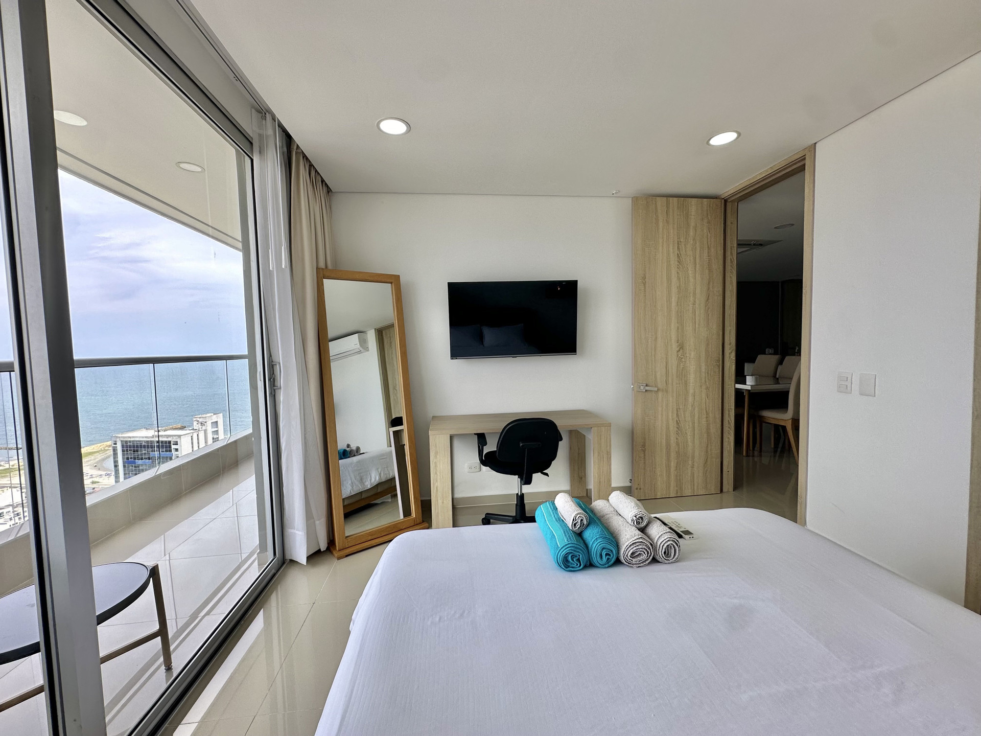 Bedroom with balcony access