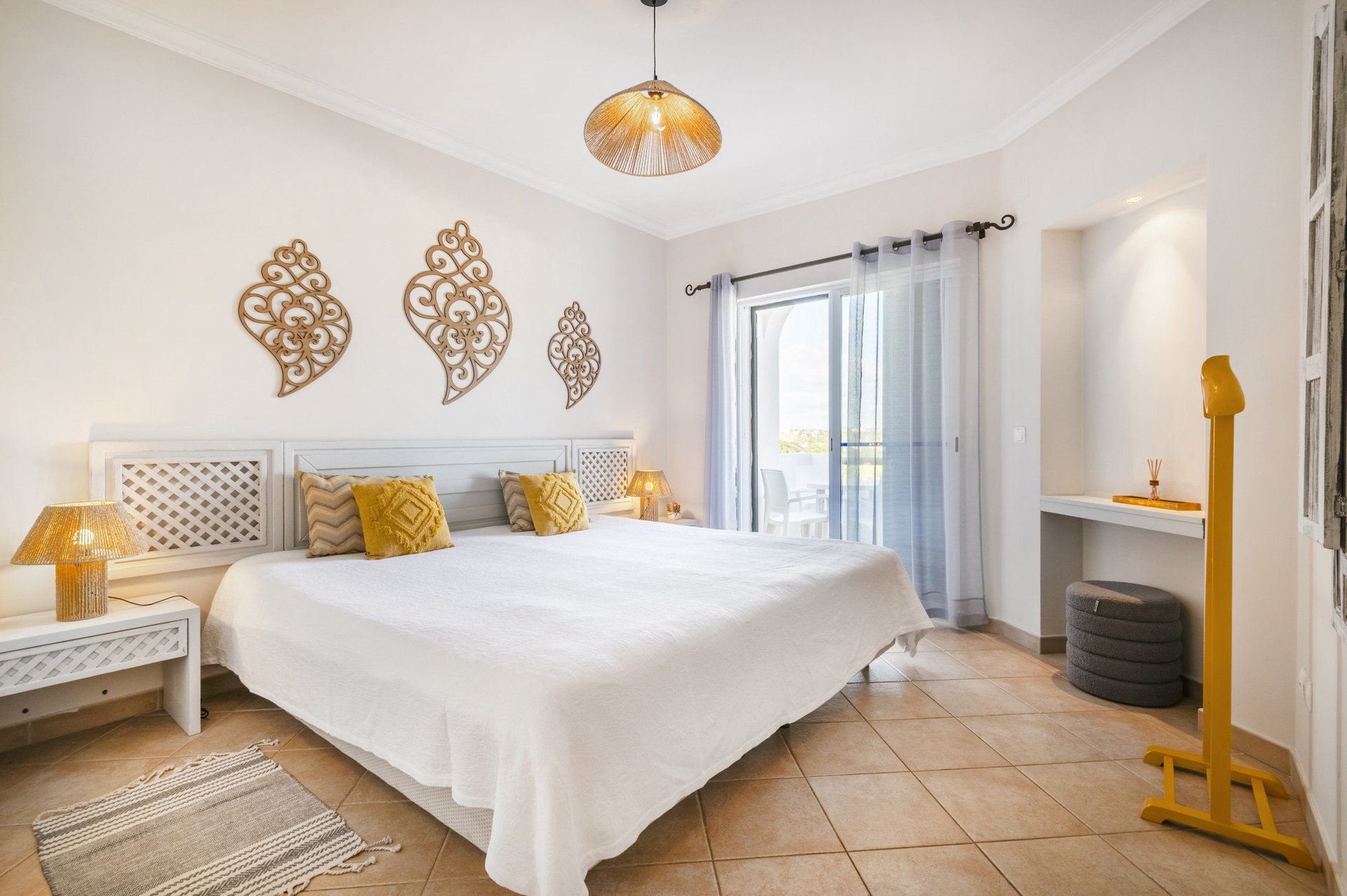 Bedroom with 2 single beds, wardrobe, AC and Balcony