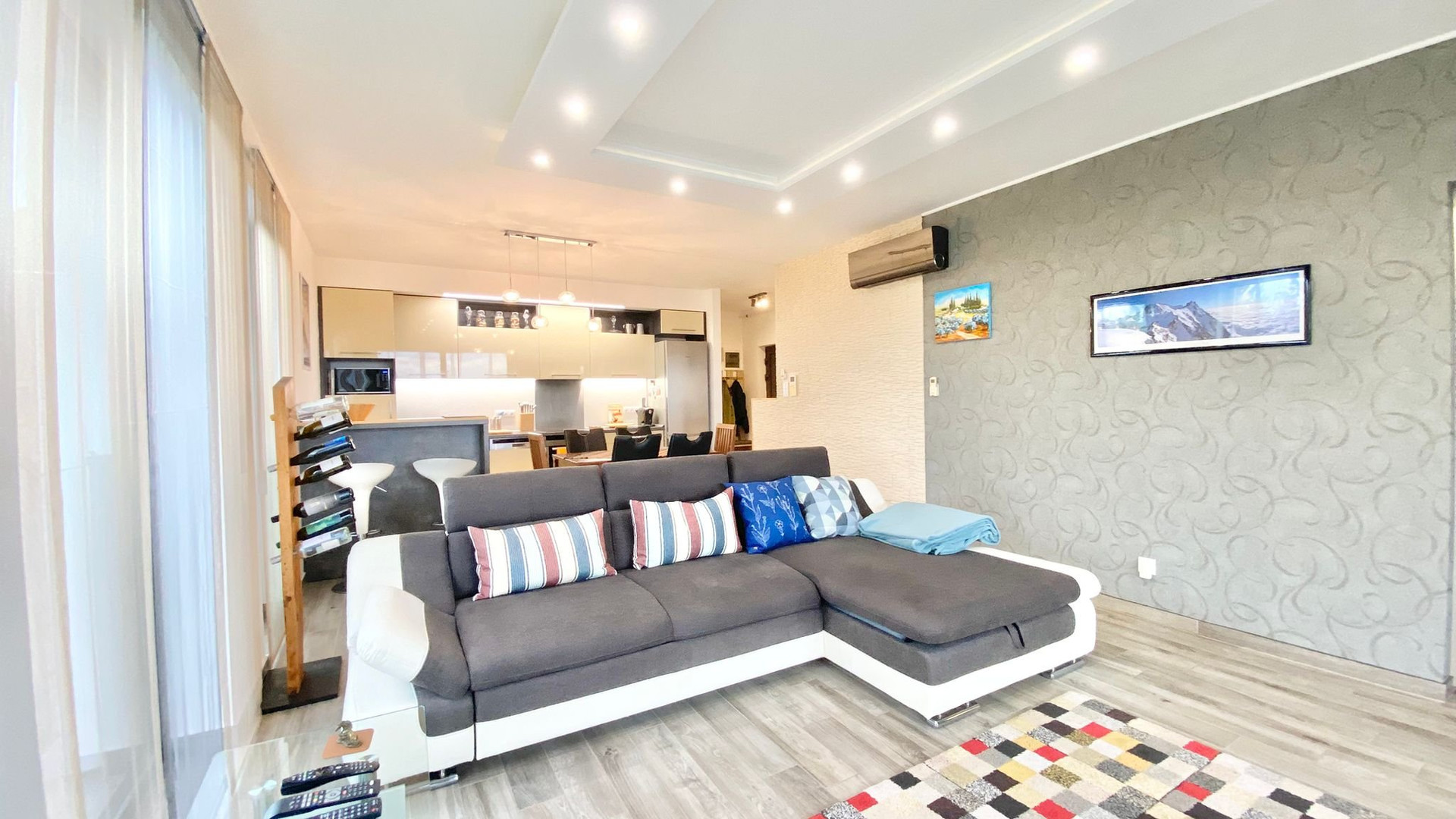 Living room with sectional sofa