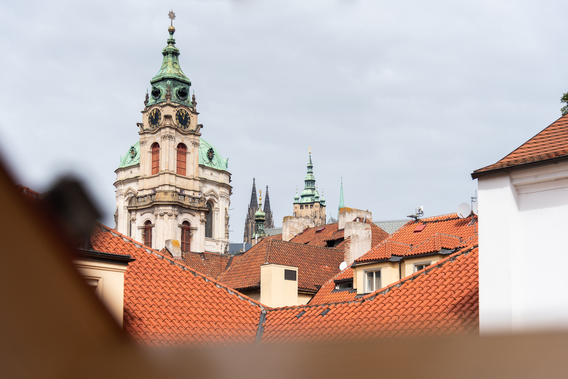 View of Prague rooftops
