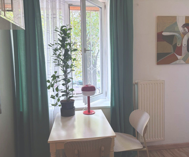 Quiet renovated studio with home office