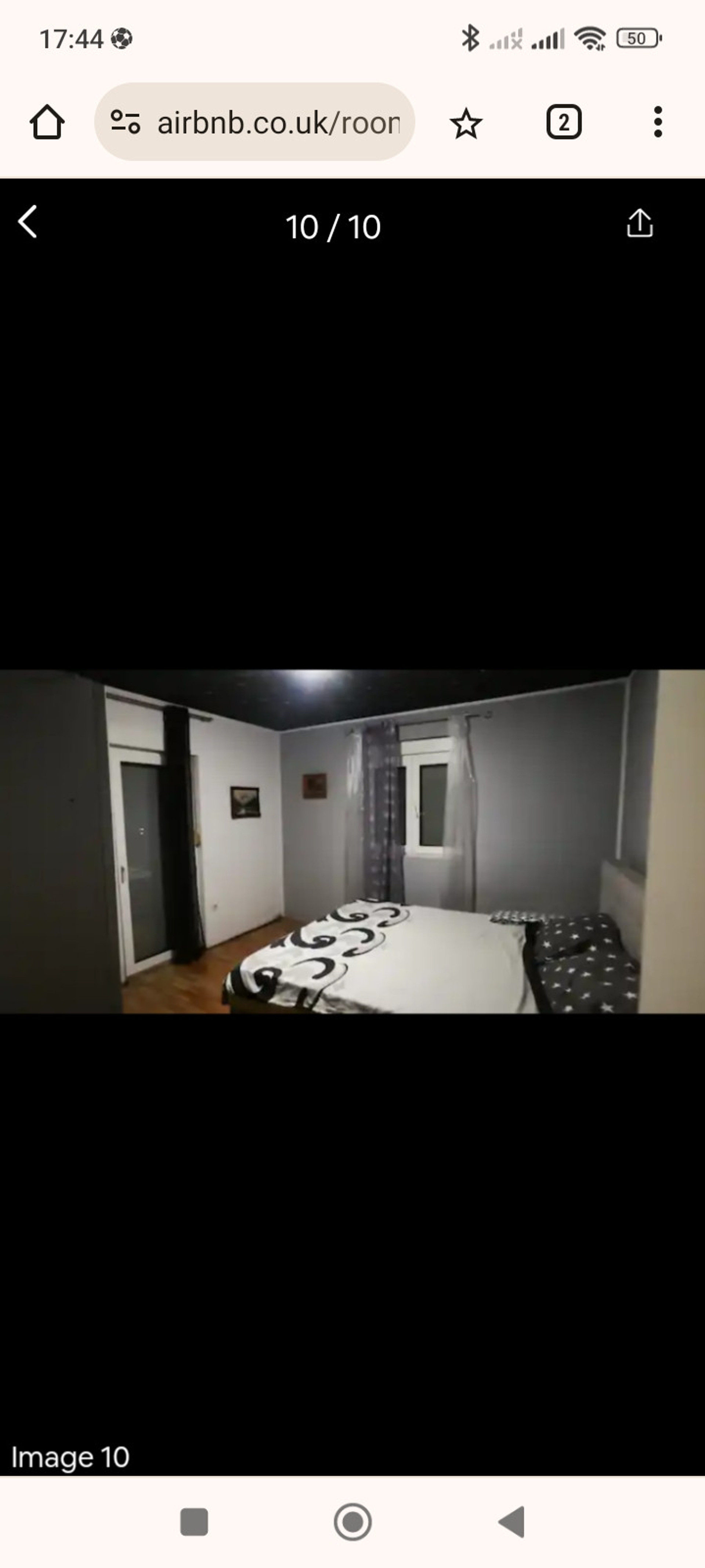 Bedroom king size bed