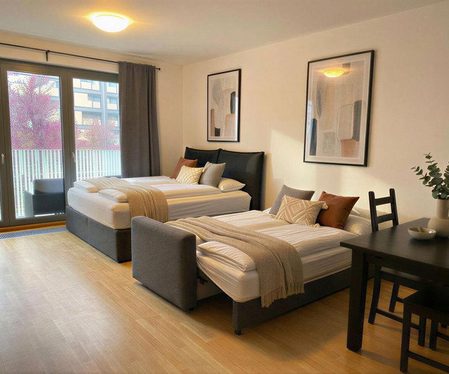 Modern Renovated Apartment with Balcony
