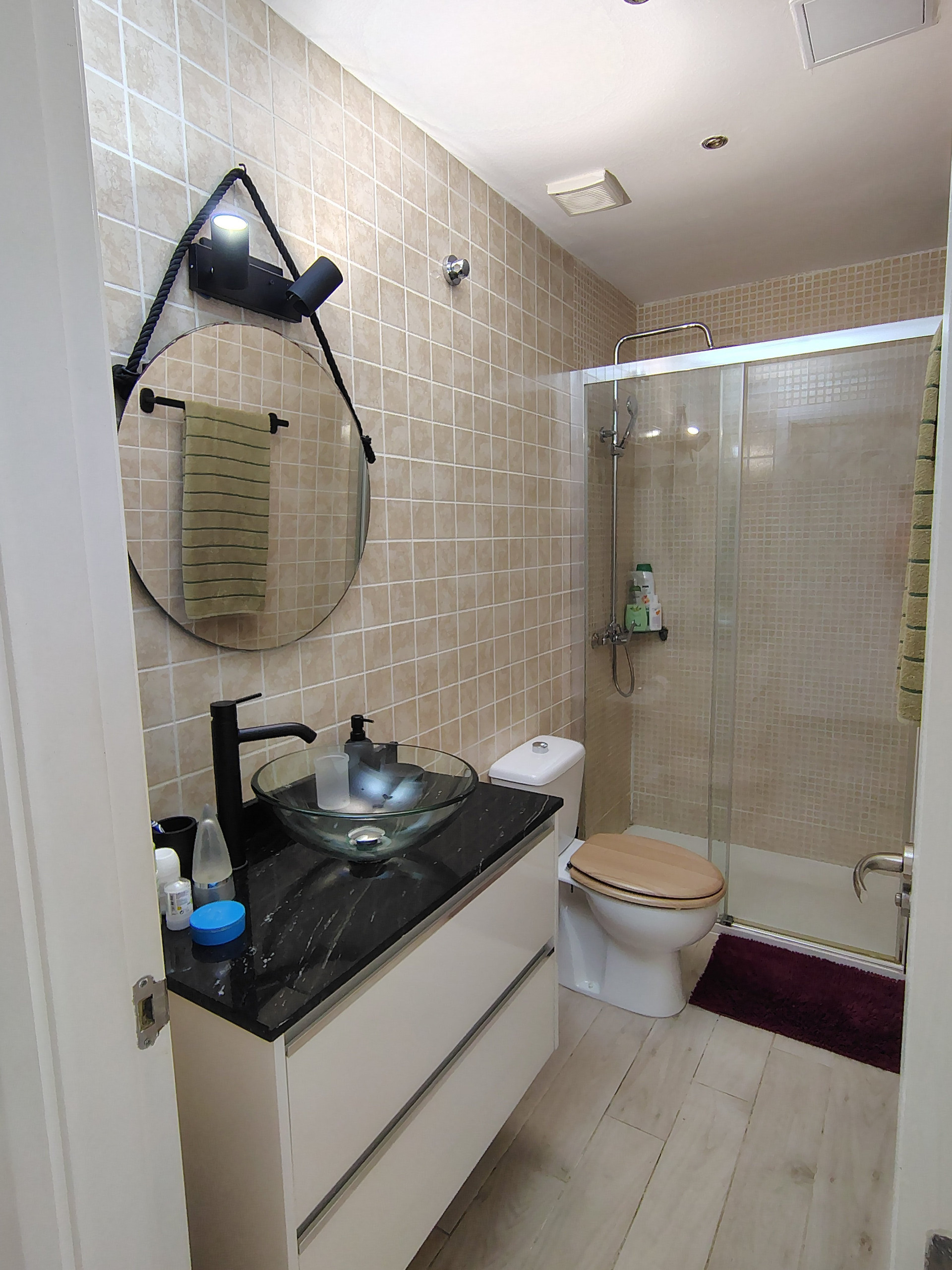 Bathroom with shower and toilet