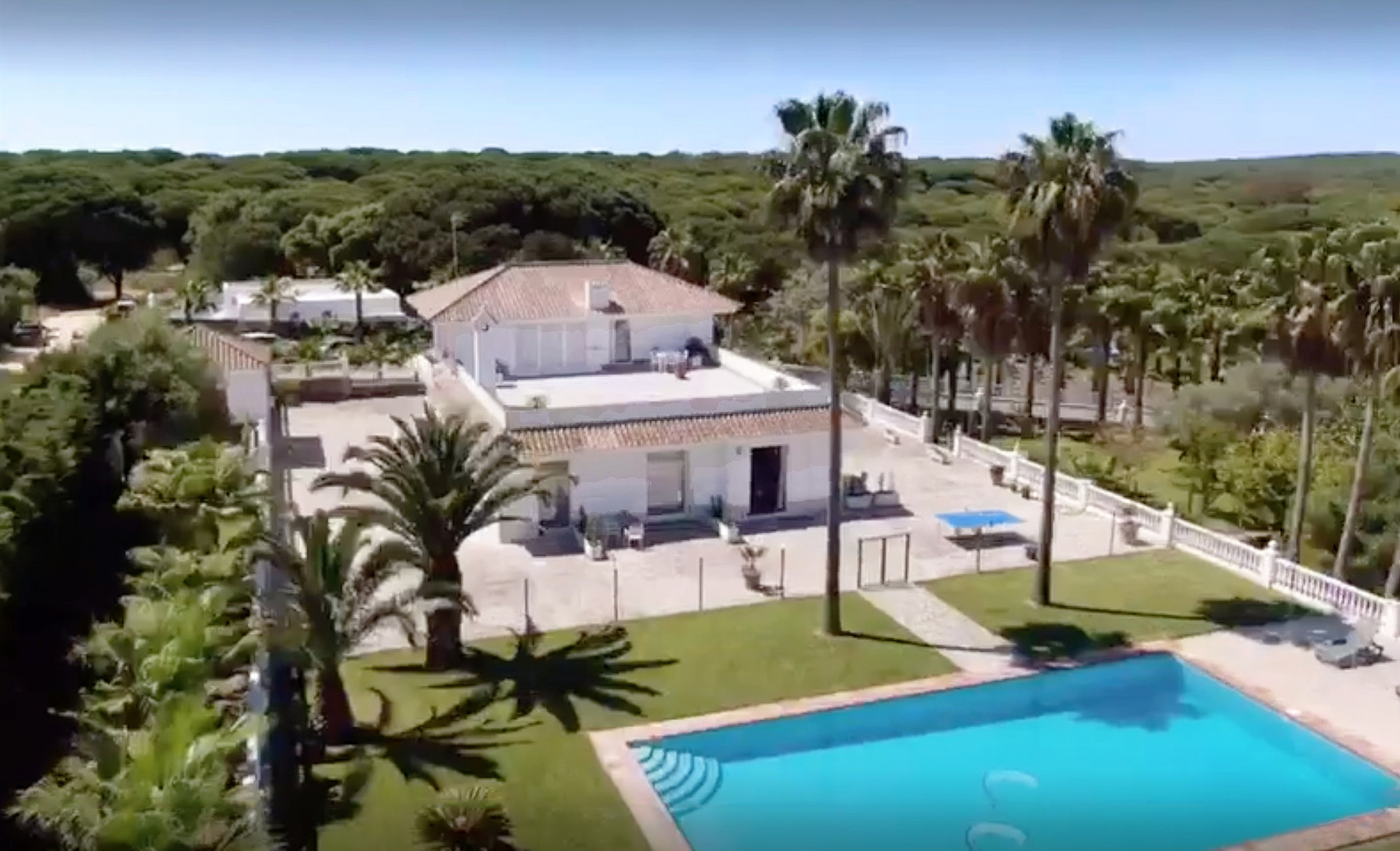 Aerial view of the property
