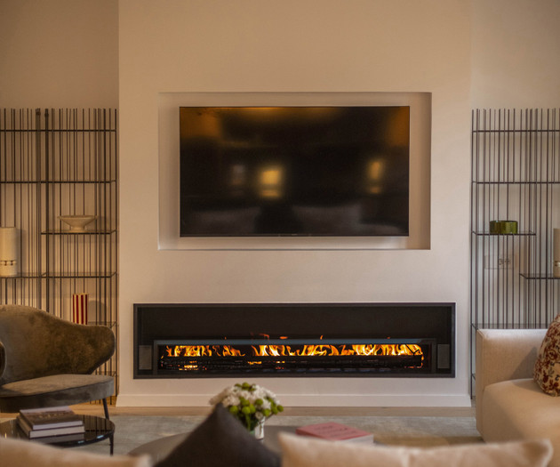 Fireplace and TV