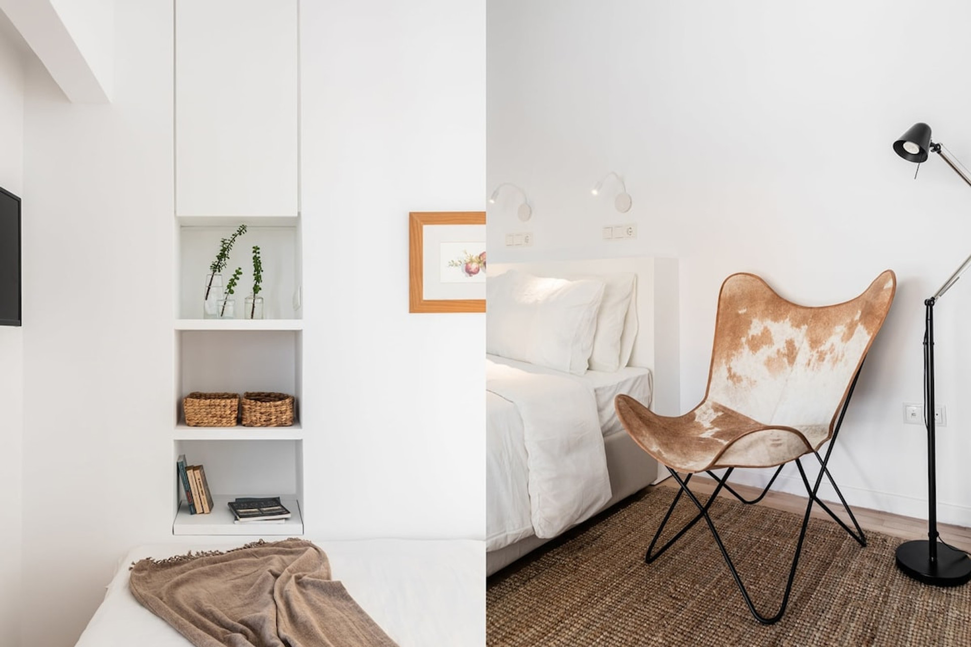 Built in shelves and chair
