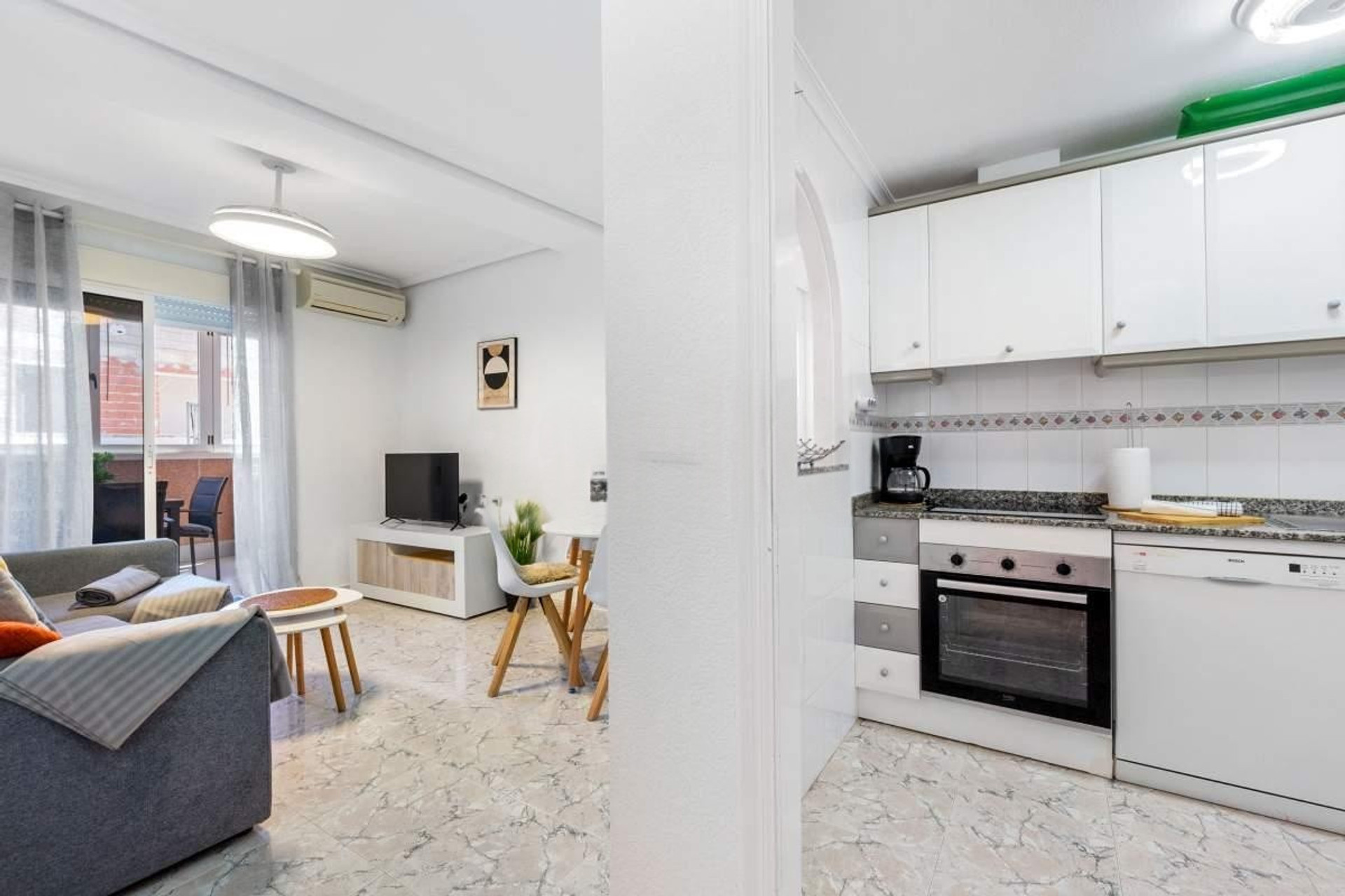 living room & kitchen