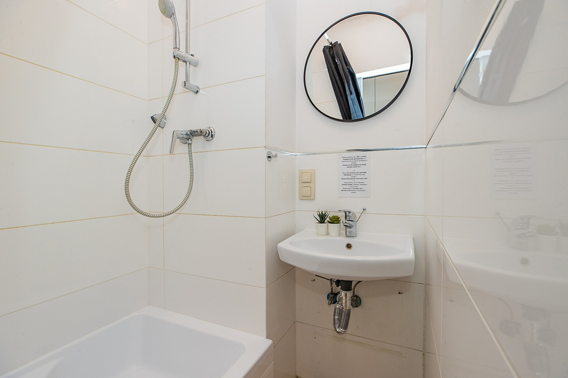 shared sink and shower