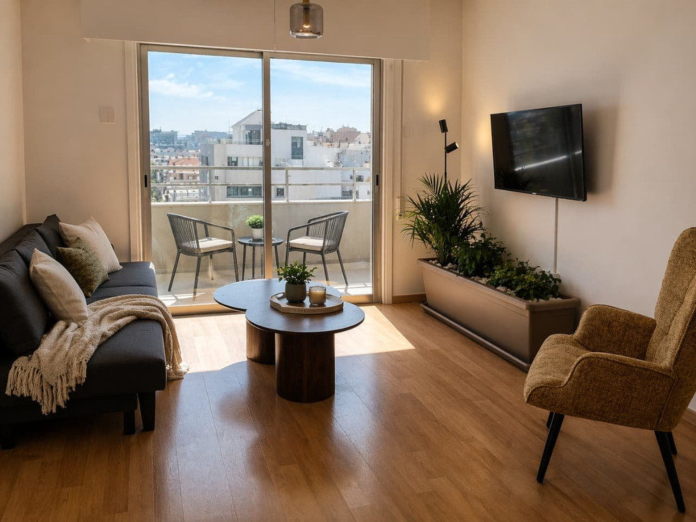 Sunlit Urban Suite with Balcony | Minimalist Stay preview