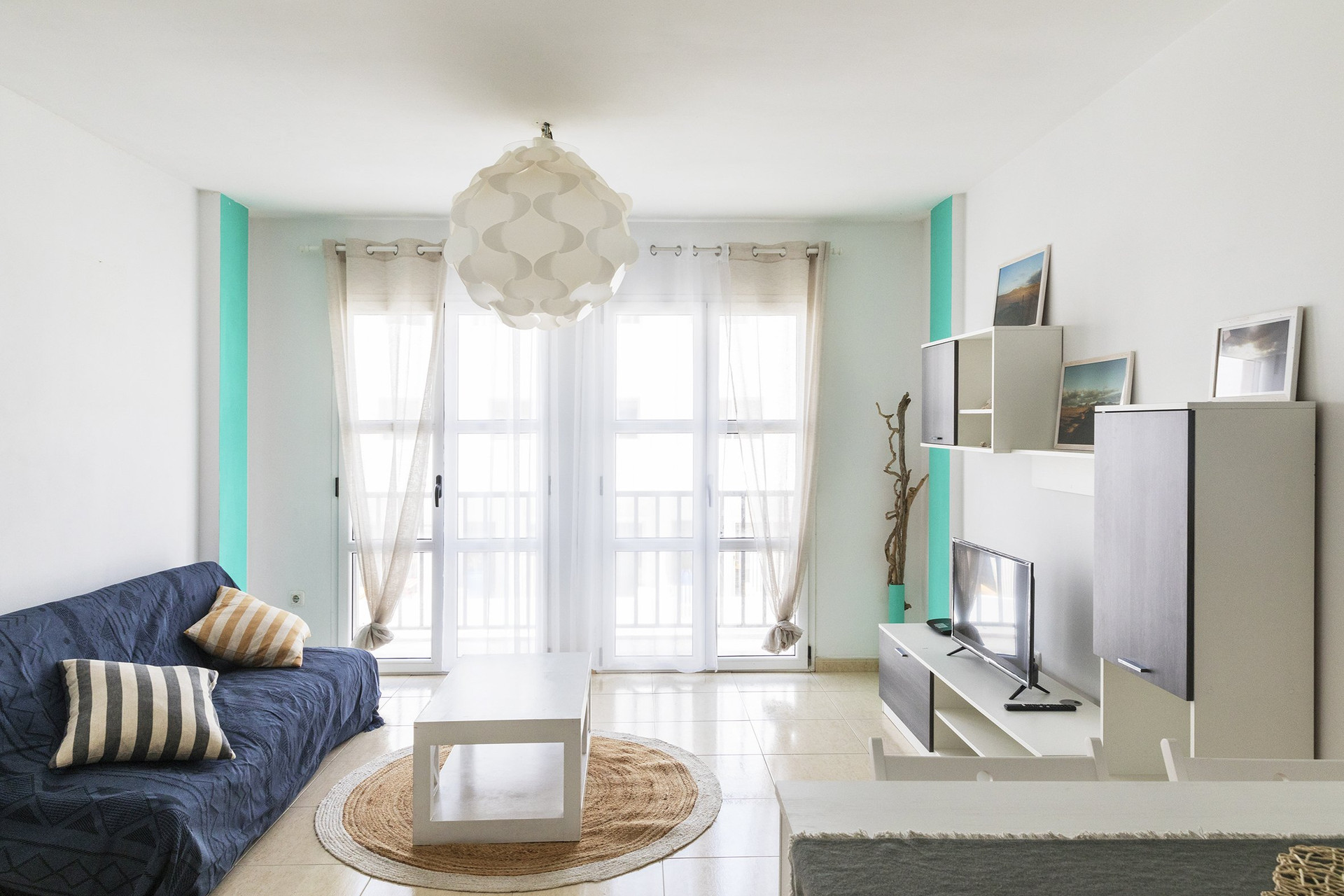 Cozy living room with sofa