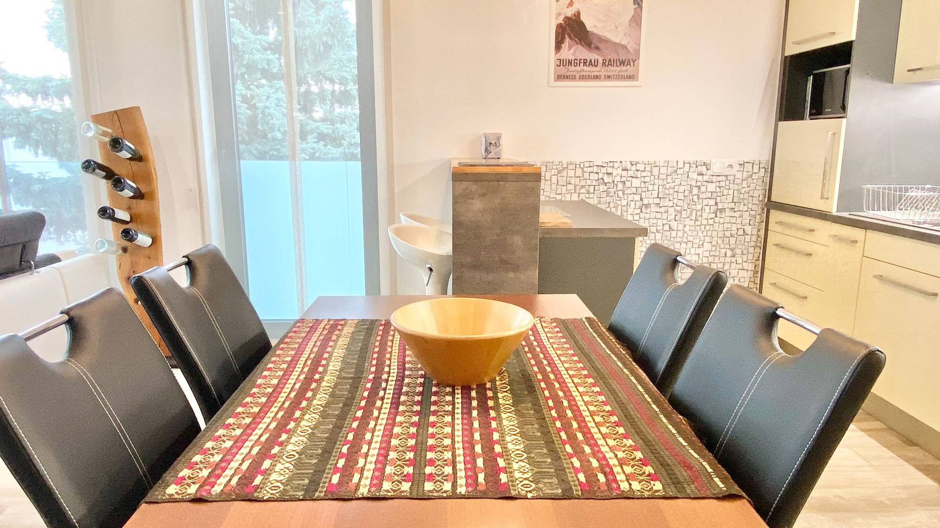 Dining table with bowl