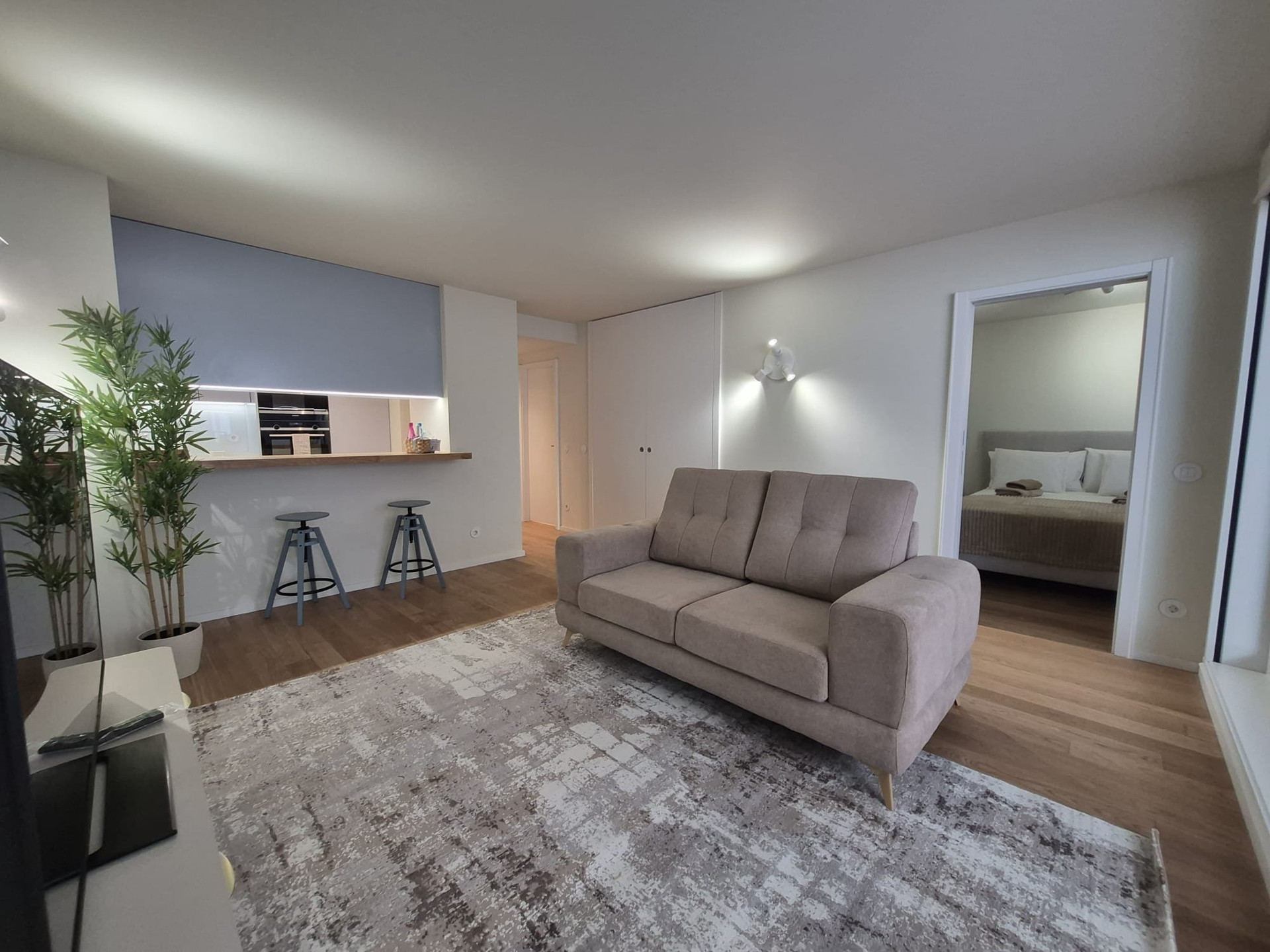 Living room leading to bedroom
