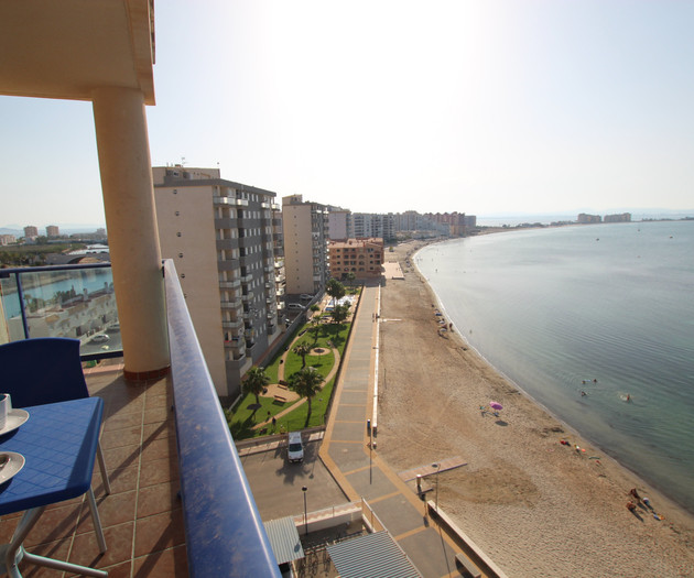 Balcony view over beach