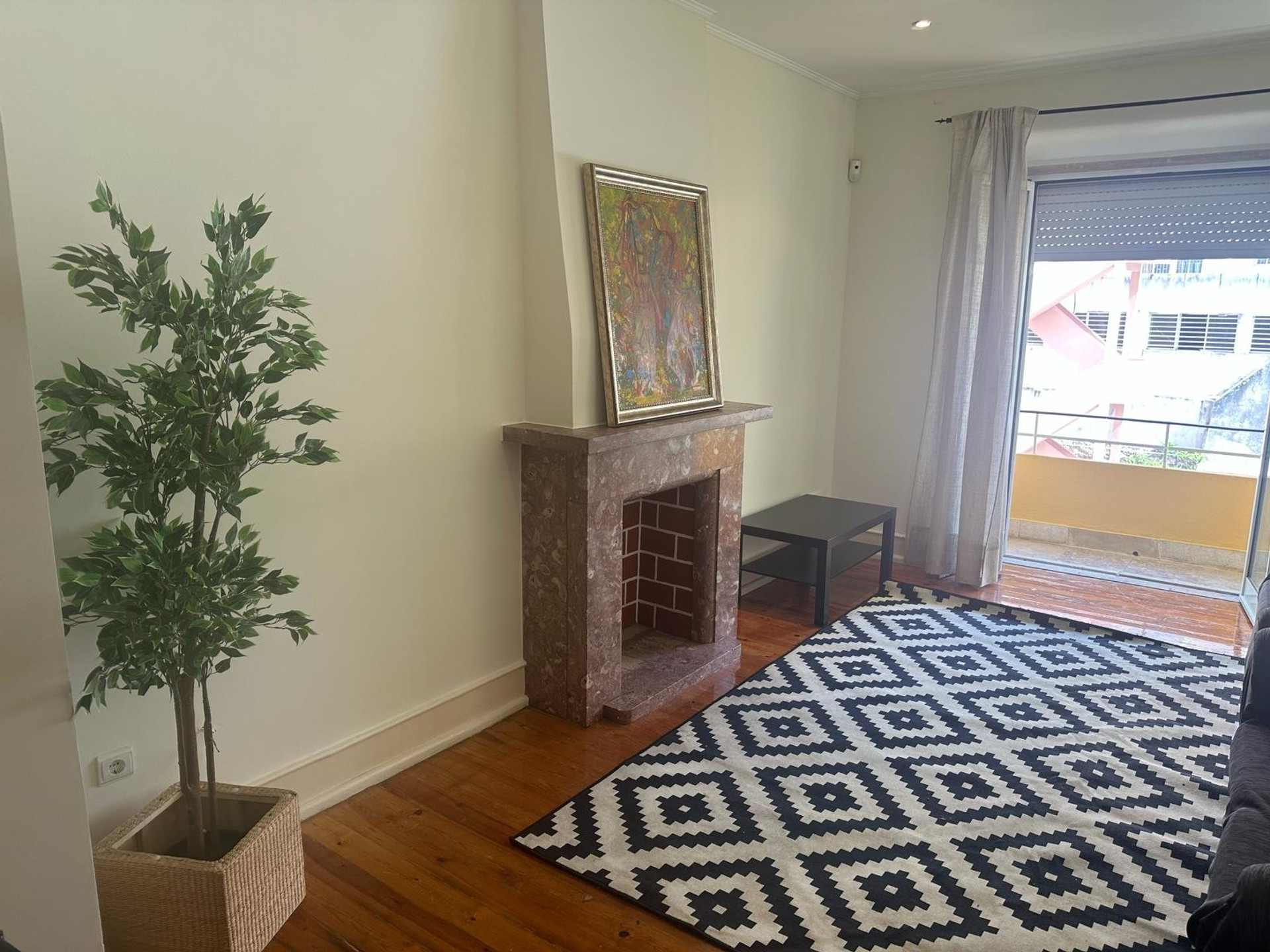 Sala de estar com varanda