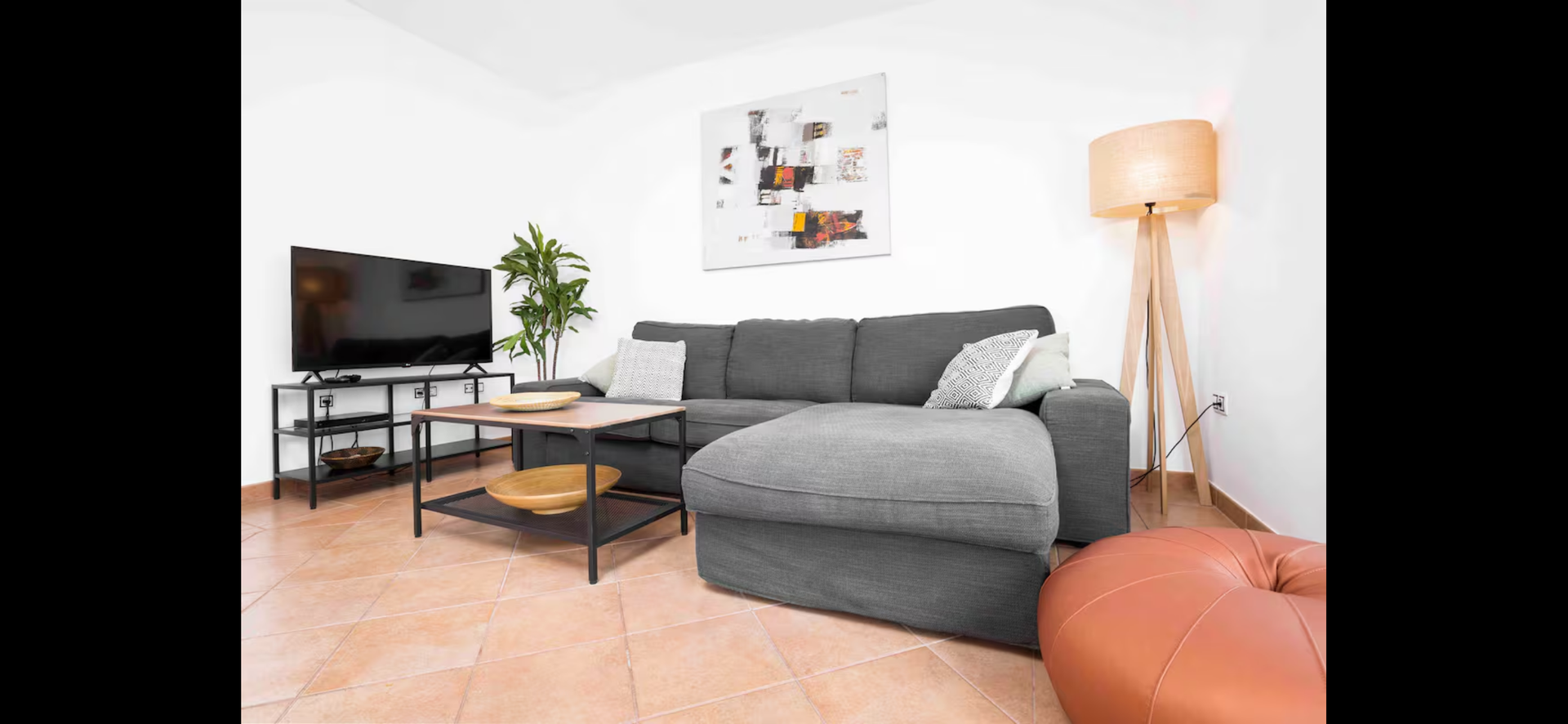 Living room with TV and sofa
