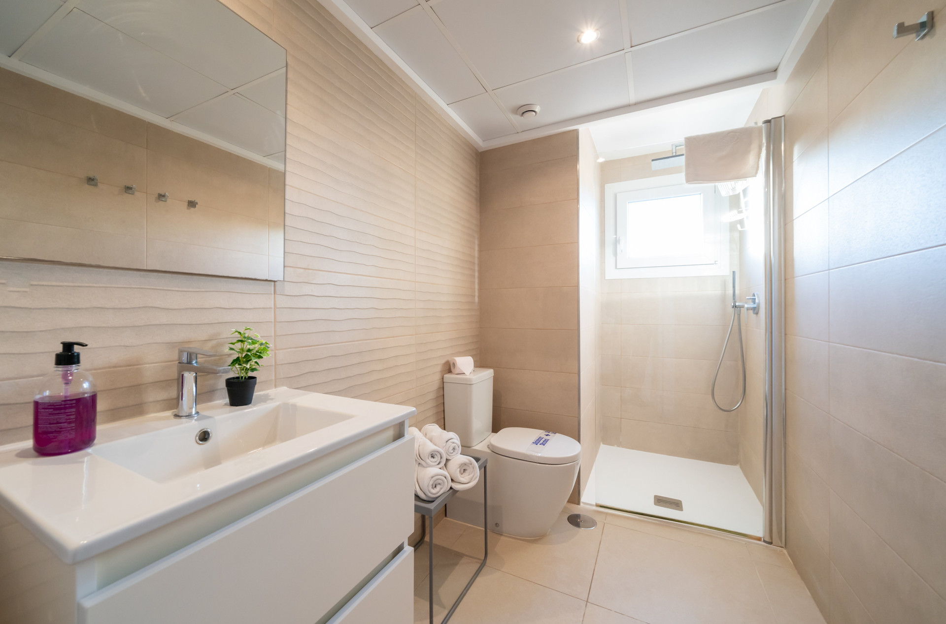 Bathroom with shower stall