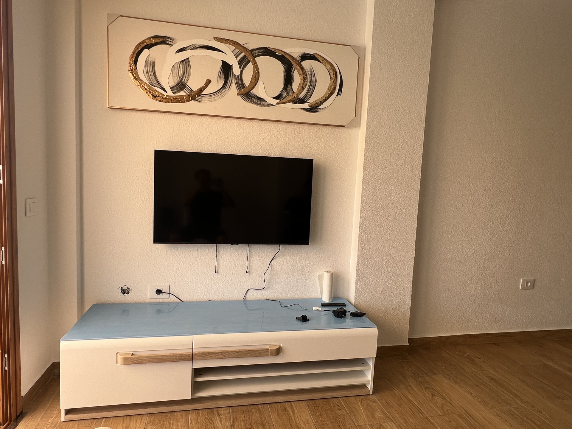 Living room TV and wall art