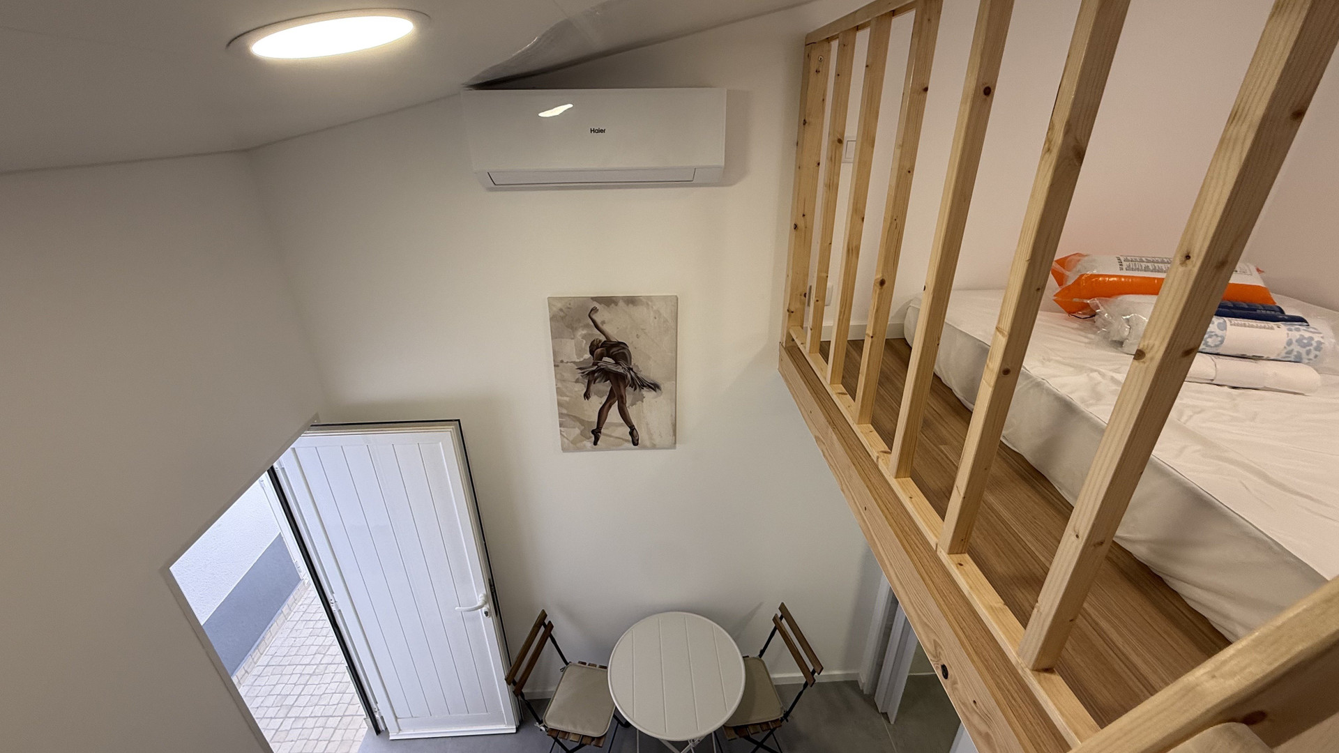 Upper view of studio layout