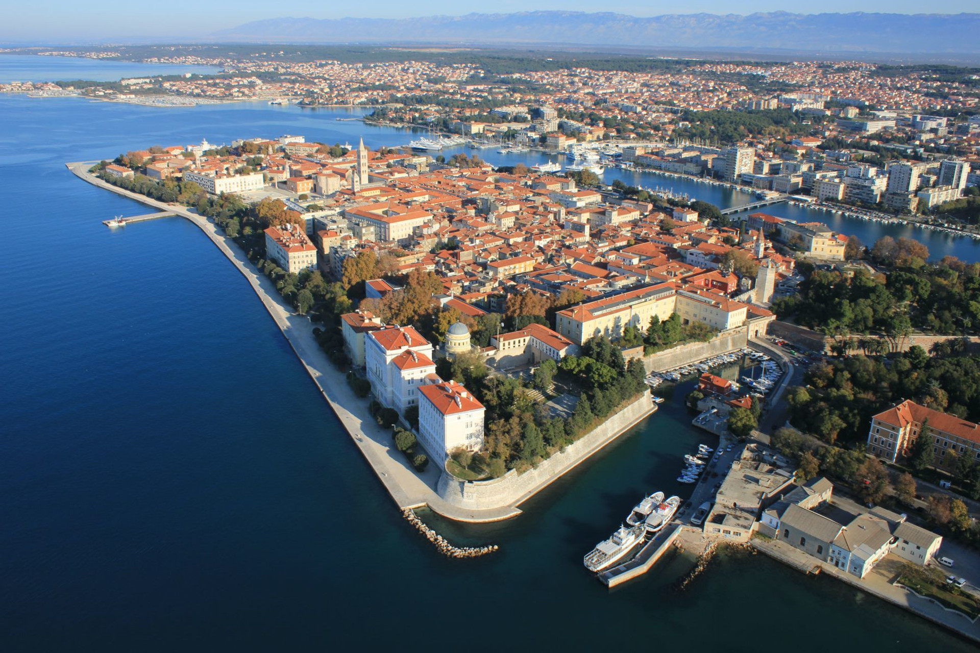 Sunny day in Zadar, Croatia. 