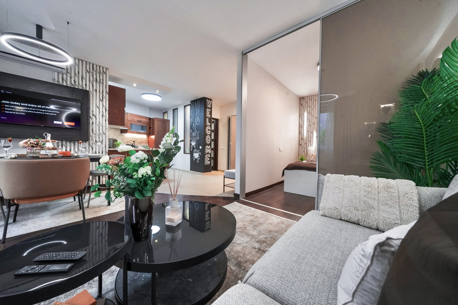 Spacious open plan living area