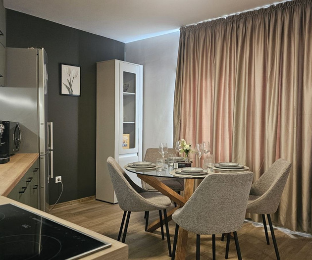 Dining area with kitchen counter
