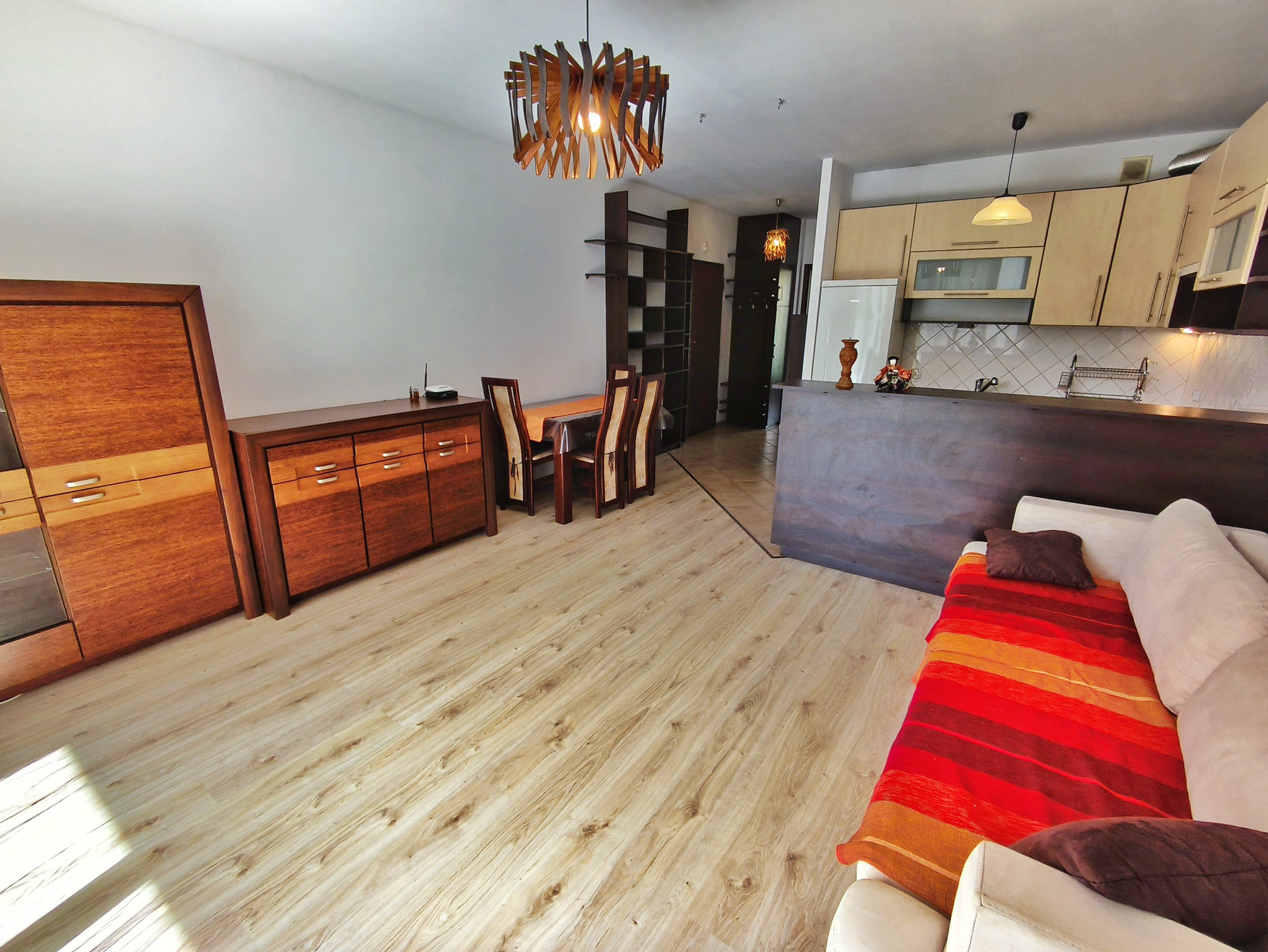 Open living and dining space