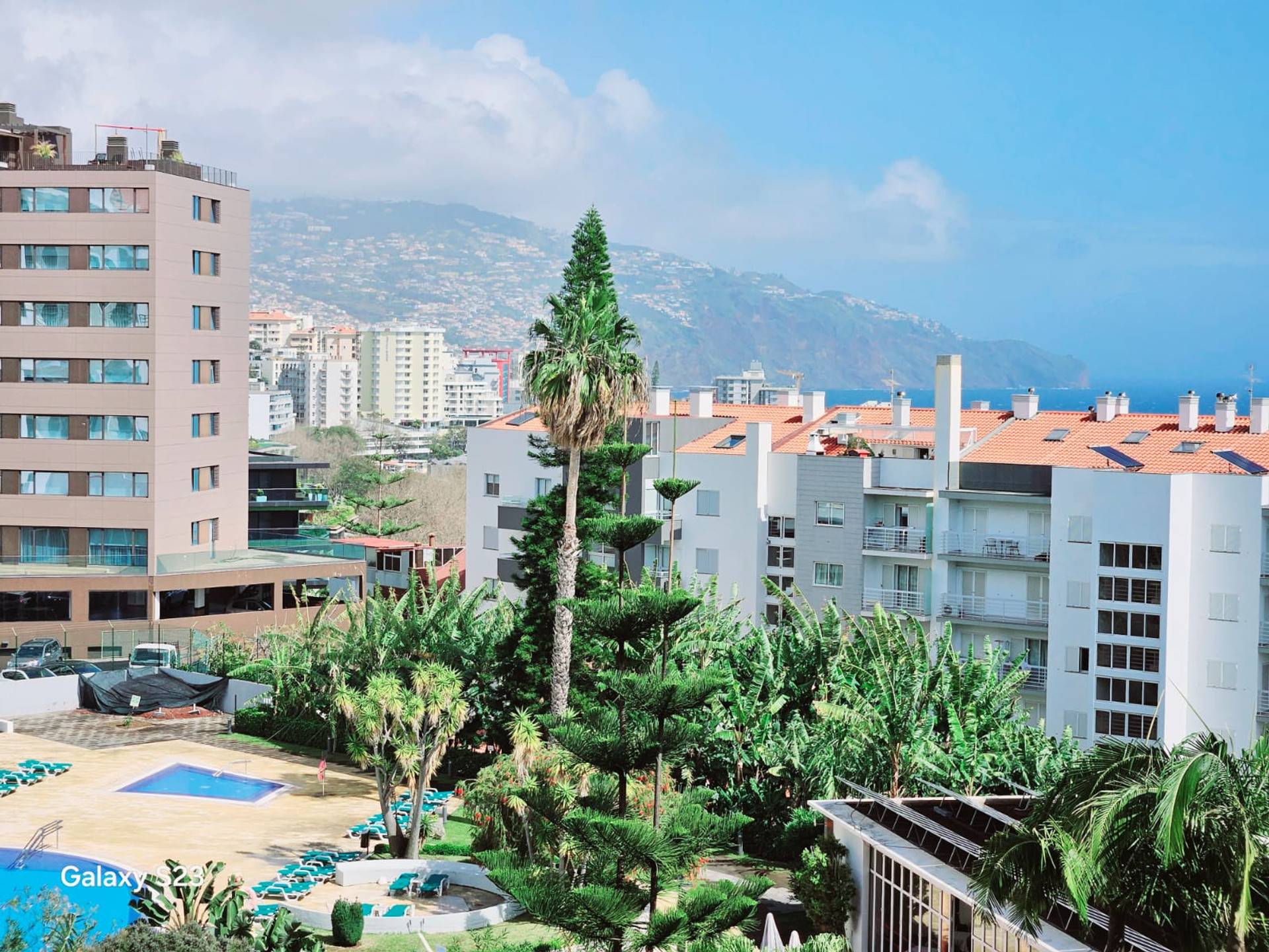 Views of balcony... in side swimming pool