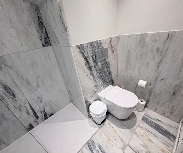 Modern marble bathroom toilet