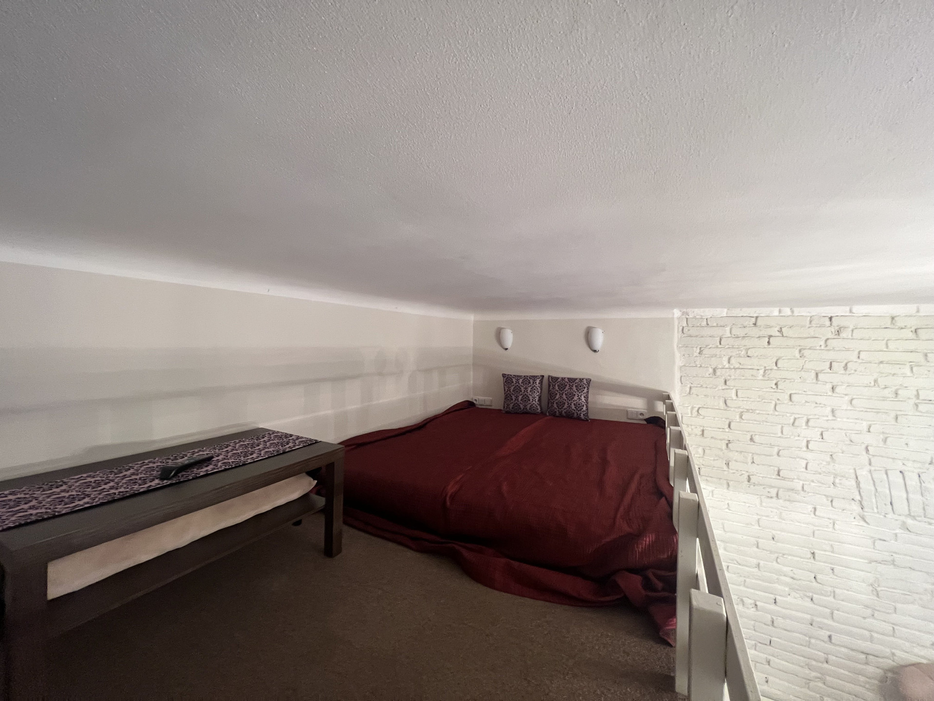 Loft bedroom with double bed